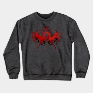 Red Knotwork Deer Crewneck Sweatshirt